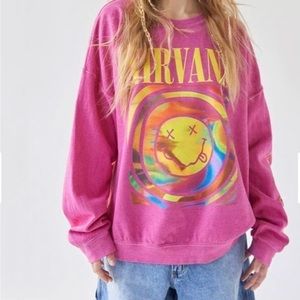Nirvana pink sweatshirt